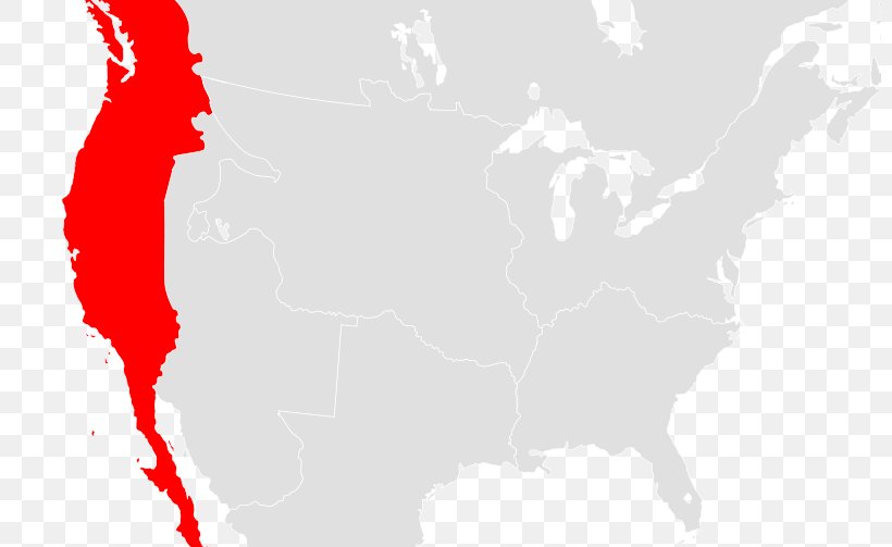 Map United States Mexico Canada, PNG, 800x503px, Map, Area, Canada, Mexico, Red Download Free