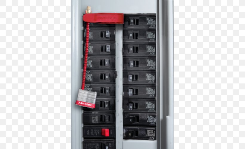 Electronic Component Lockout-tagout Circuit Breaker Padlock Electricity, PNG, 500x500px, Electronic Component, Circuit Breaker, Computer Case, Consignment, Distribution Board Download Free
