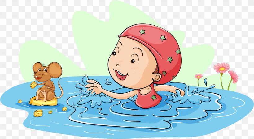 Girl Cartoon, PNG, 2323x1277px, Swimming, Baby, Cartoon, Child, Girl Download Free