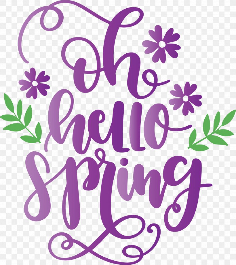 Hello Spring Spring, PNG, 2676x3000px, Hello Spring, Plant, Purple, Spring, Text Download Free