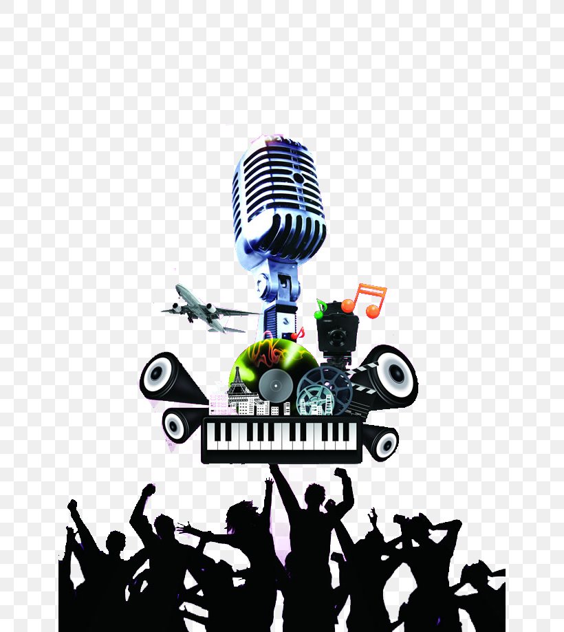 Microphone Poster Graphic Design, PNG, 650x919px, Watercolor, Cartoon, Flower, Frame, Heart Download Free