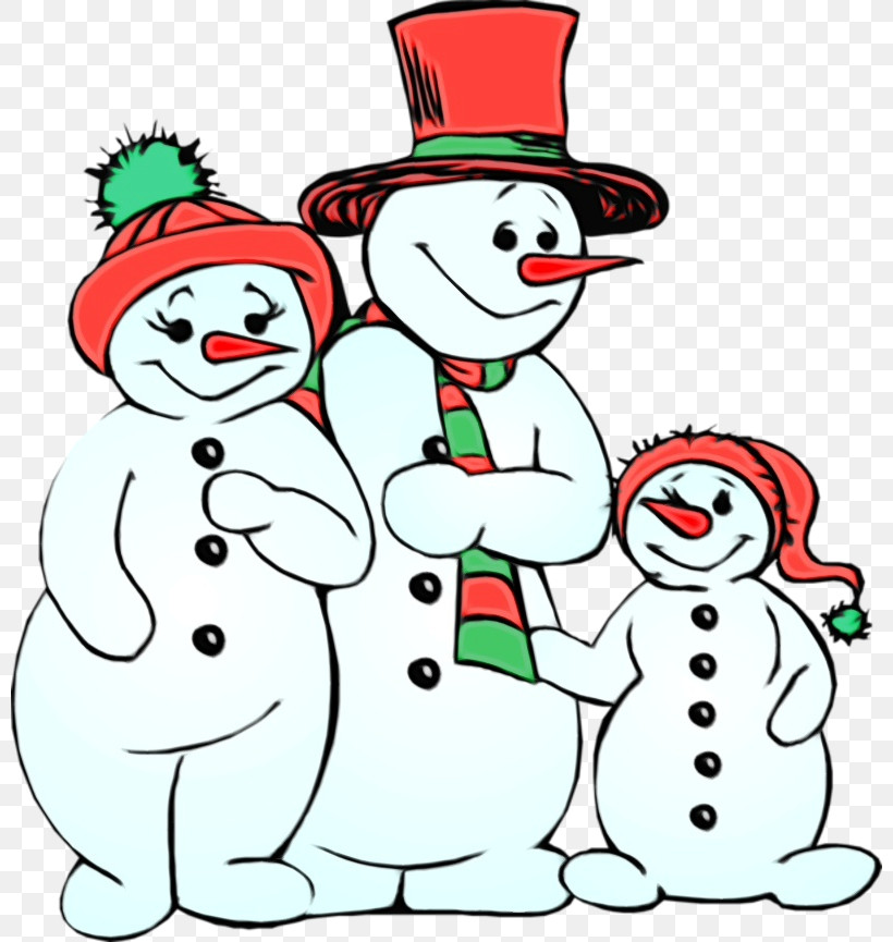 Snowman, PNG, 800x865px, Watercolor, Cartoon, Christmas, Paint, Snowman Download Free