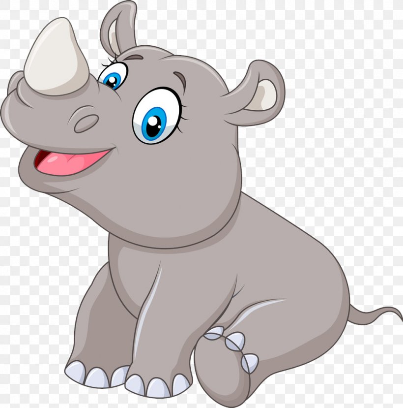 Rhinoceros Hippopotamus Cartoon Clip Art, PNG, 989x1000px, Rhinoceros, Art, Carnivoran, Cartoon, Cattle Like Mammal Download Free