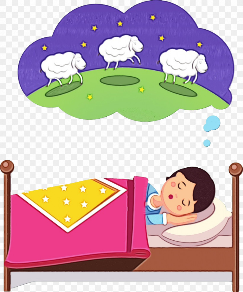 Cartoon Royalty-free Sleep Line Art Nightmare, PNG, 853x1024px, Watercolor, Cartoon, Line Art, Nightmare, Paint Download Free