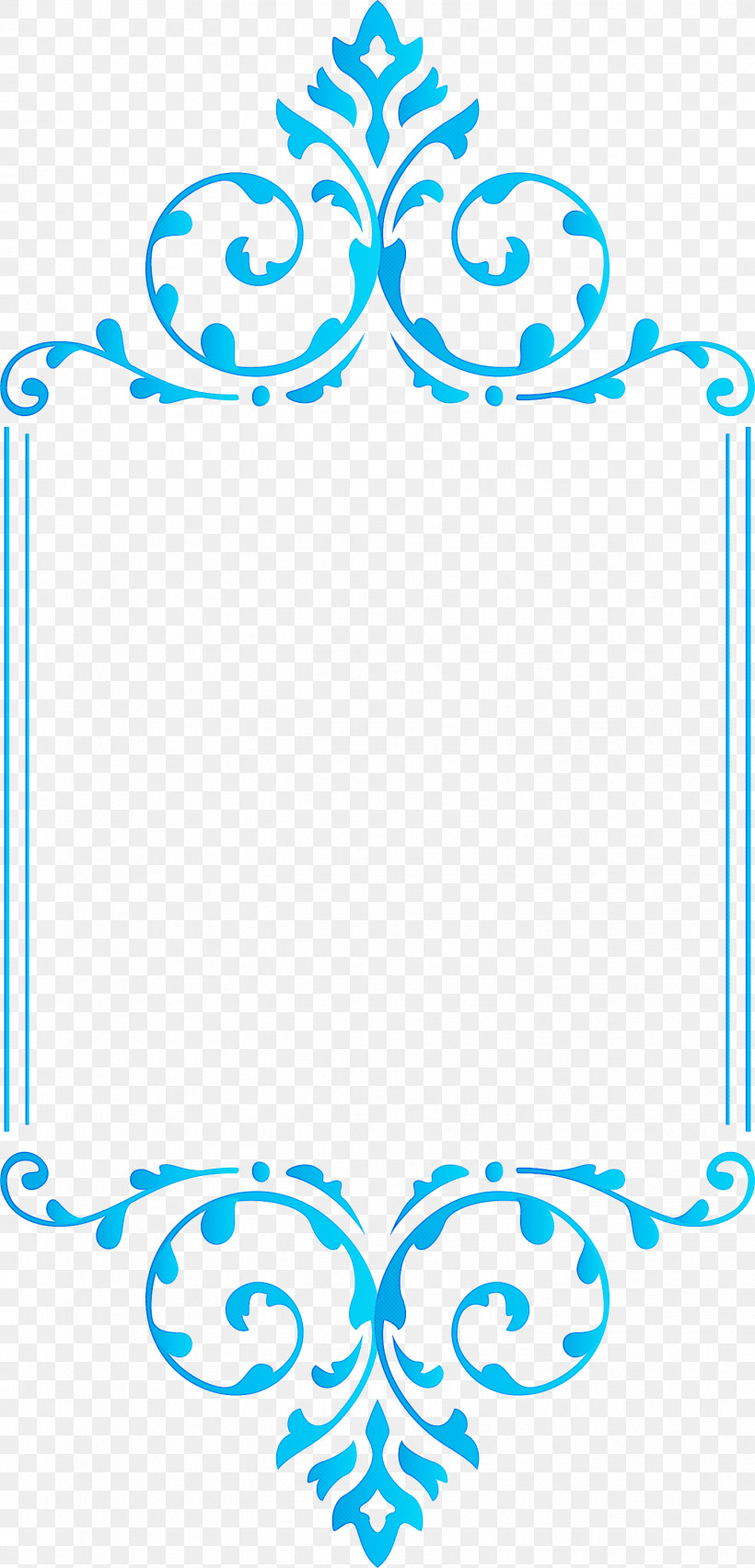 Classic Frame, PNG, 1443x3000px, Classic Frame, Aqua, Circle, Line Art, Picture Frame Download Free