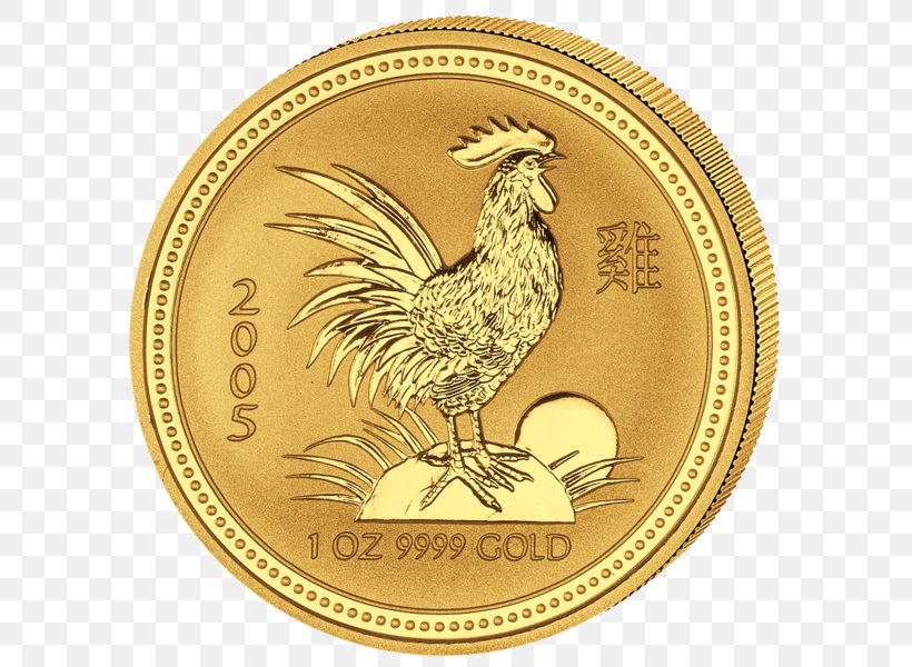 Rooster Coin Gold Dog Copper, PNG, 600x600px, Rooster, Bird, Chicken, Coin, Copper Download Free