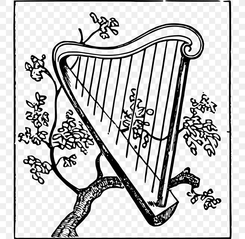 Celtic Harp Musical Instrument Clip Art, PNG, 730x800px, Watercolor, Cartoon, Flower, Frame, Heart Download Free