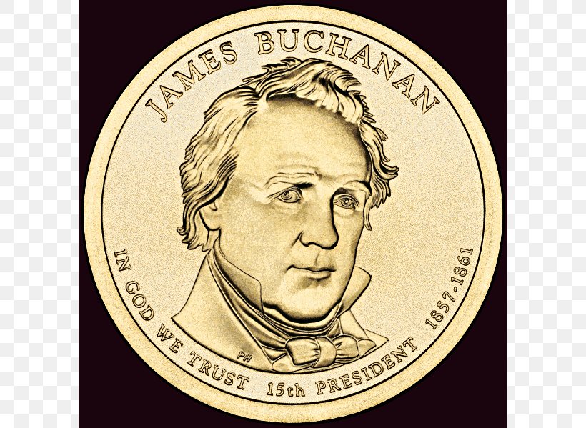 James Buchanan United States Of America Presidential $1 Coin Program Dollar Coin, PNG, 600x599px, James Buchanan, Cash, Coin, Collecting, Currency Download Free