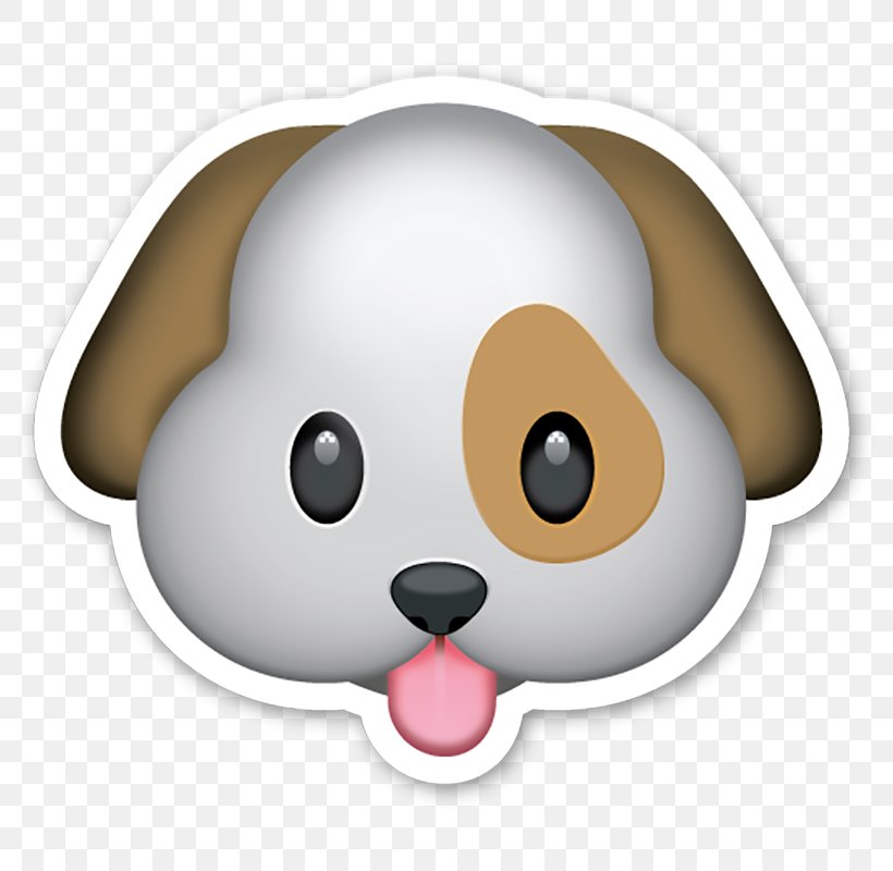 Emoji Emoticon Dog Smiley WhatsApp, PNG, 800x800px, Emoji, Carnivoran, Decal, Dog, Dog Like Mammal Download Free