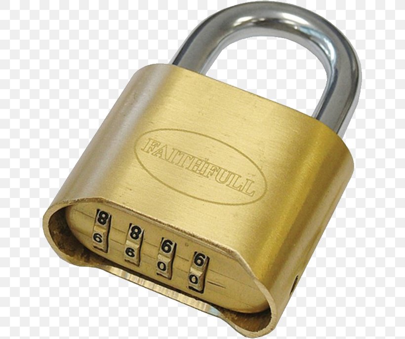 Padlock Brass Combination Lock Steel, PNG, 649x685px, Lock, Brass, Combination Lock, Hardware, Hardware Accessory Download Free