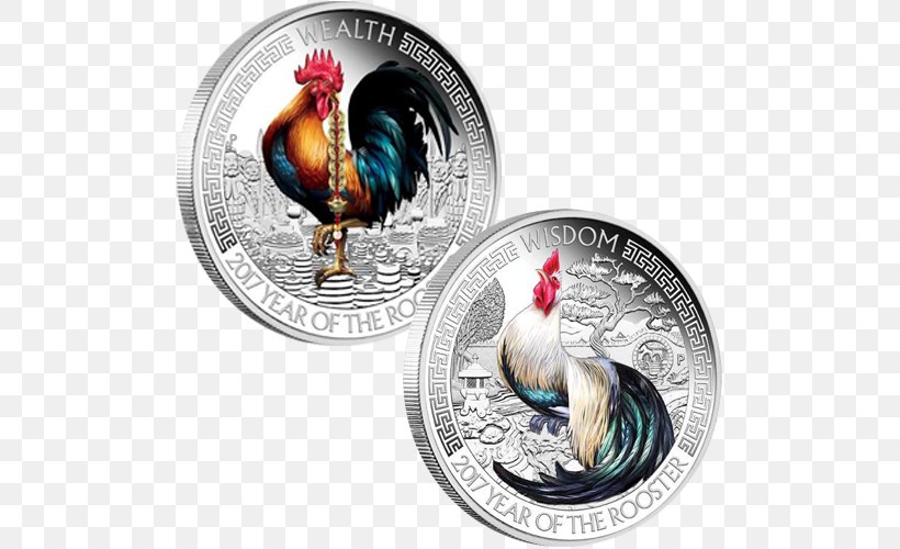 Perth Mint Proof Coinage Rooster Lunar Series, PNG, 500x500px, Perth Mint, Australia, Australian Lunar, Bird, Bullion Download Free