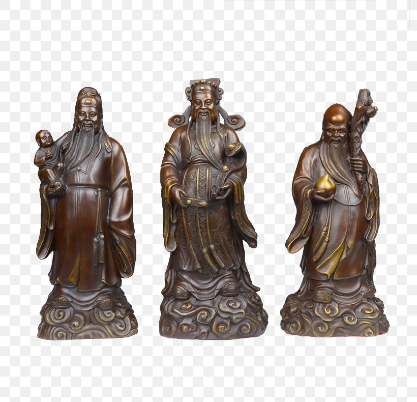 Sanxing Statue Bronze Fu Xing Classical Sculpture, PNG, 790x790px, Sanxing, Bronze, Bronze Sculpture, Caishen, Classical Sculpture Download Free