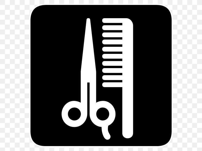 Beauty Parlour Barbershop Symbol Clip Art, PNG, 614x614px, Beauty Parlour, Barber, Barbershop, Black And White, Brand Download Free