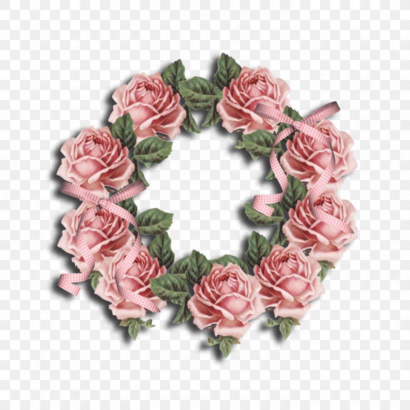 Garden Roses Wreath Cut Flowers Floral Design, PNG, 1400x1400px, Garden Roses, Artificial Flower, Cut Flowers, Decor, Floral Design Download Free