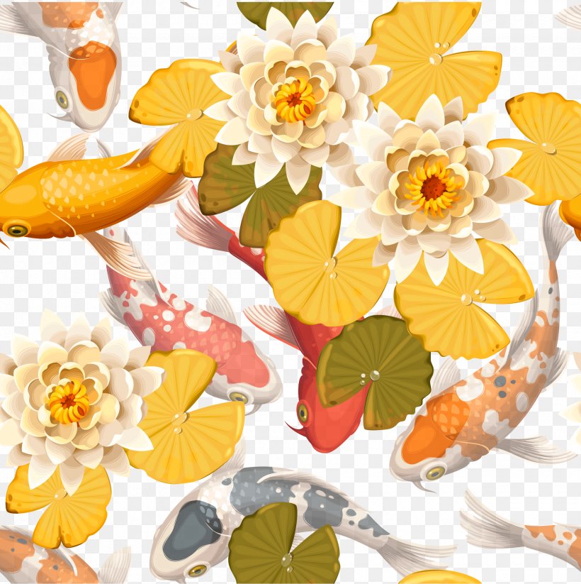Water Lilies Euclidean Vector Illustration, PNG, 2480x2490px, Water Lilies, Cartoon, Floral Design, Flower, Flower Arranging Download Free