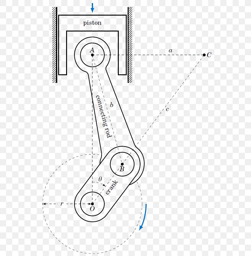 Winch Slider-crank Linkage Angle /m/02csf Trigonometry, PNG, 595x837px, Winch, Area, Artwork, Connecting Rod, Diagram Download Free