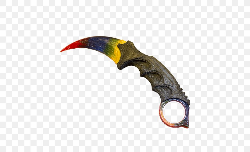Hunting & Survival Knives Knife Counter-Strike: Global Offensive Karambit Bayonet, PNG, 500x500px, Hunting Survival Knives, Bayonet, Blade, Cold Weapon, Counterstrike Download Free
