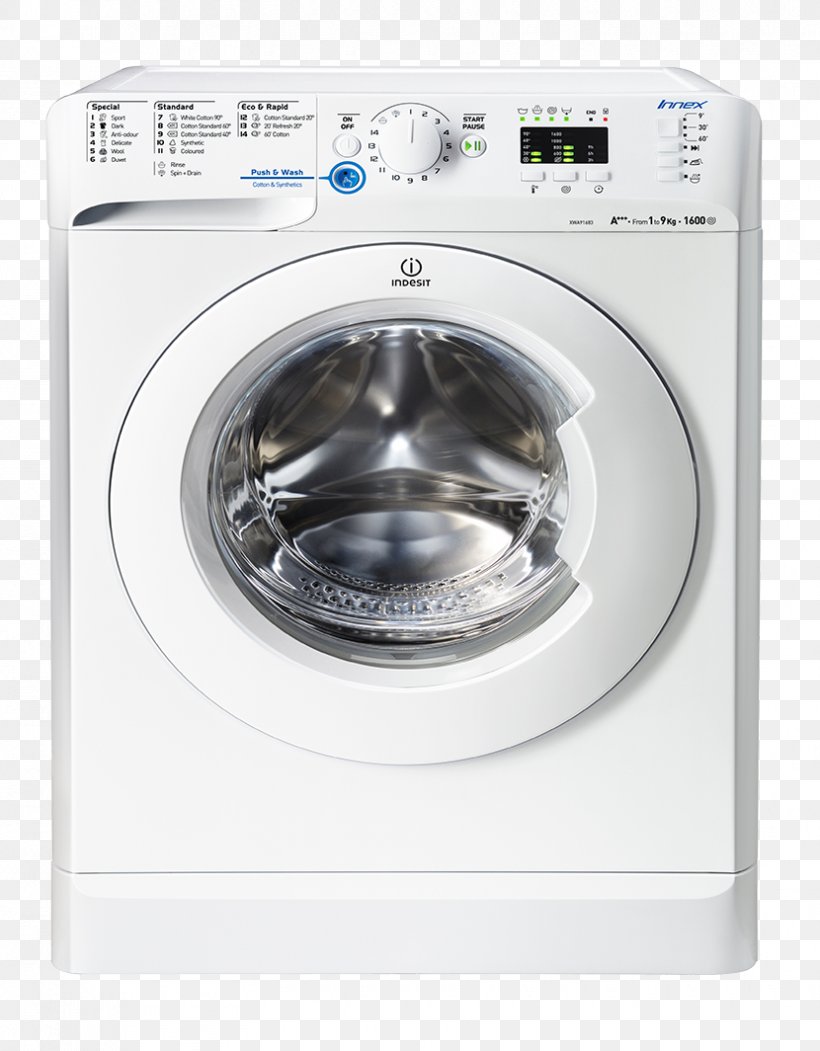 Washing Machines Indesit DIF14T1 Indesit Co. Indesit BWA81483X, PNG, 830x1064px, Washing Machines, Ariel, Clothes Dryer, European Union Energy Label, Home Appliance Download Free