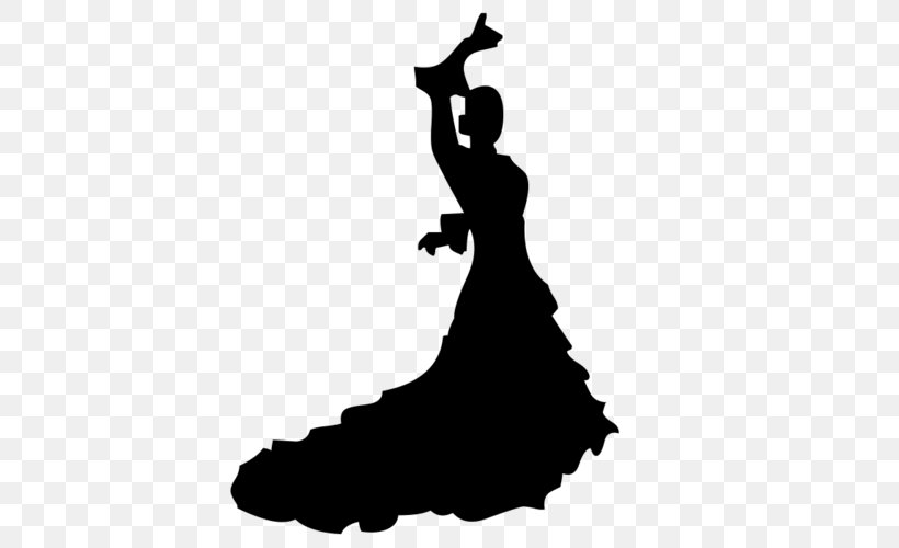 Flamenco Dancer Silhouette Drawing, PNG, 500x500px, Flamenco, Art, Ballet, Ballet Dancer, Black Download Free