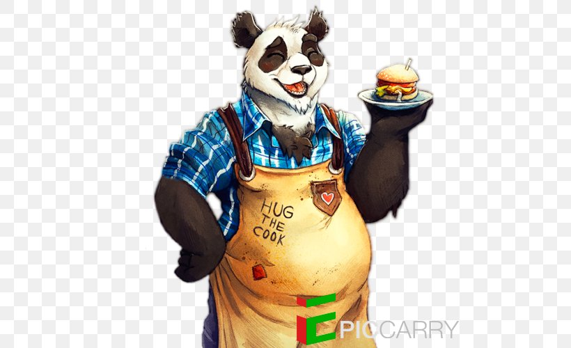 Furry Fandom Drawing Hamburger Giant Panda Restaurant, PNG, 500x500px, Furry Fandom, Art, Breakfast, Cafe, Clown Download Free