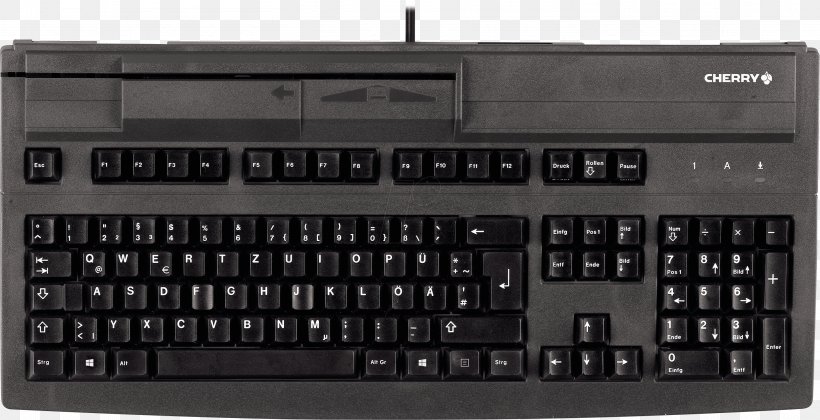 Computer Keyboard Cherry Card Reader Computer Mouse PS/2 Port, PNG, 2922x1497px, Computer Keyboard, Card Reader, Cherry, Computer, Computer Accessory Download Free