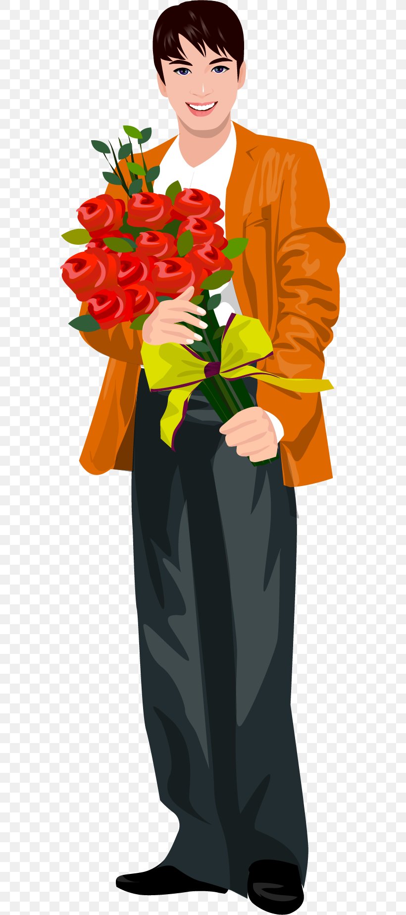 Flower Bouquet Illustration, PNG, 578x1847px, Flower Bouquet, Art, Bride, Floral Design, Floristry Download Free
