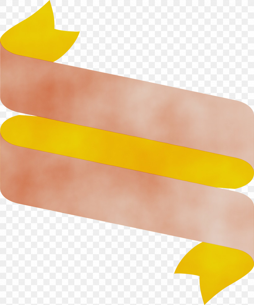 Yellow Material Property, PNG, 2498x3000px, Ribbon, Material Property, Multiple Ribbon, Paint, Watercolor Download Free