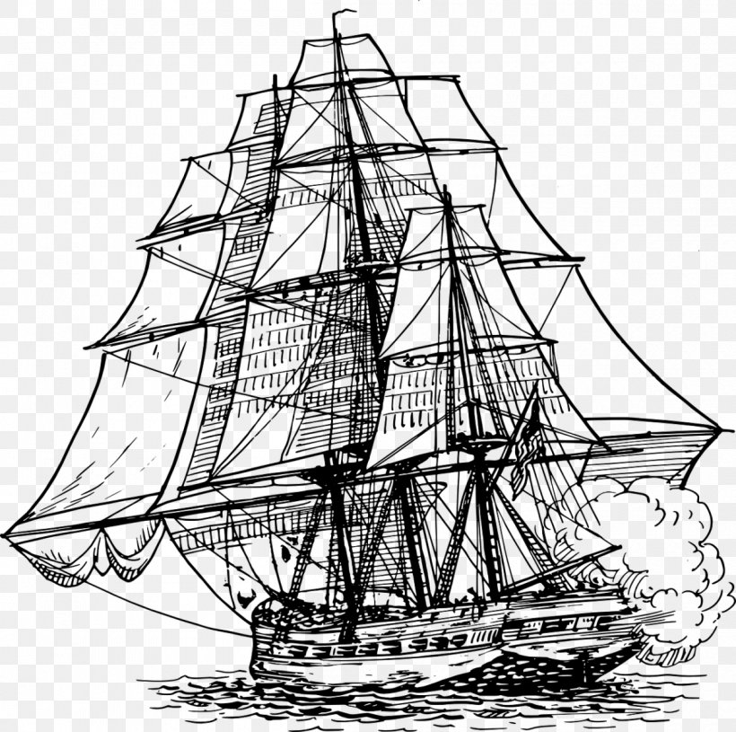 Sailing Ship Drawing Clipper Clip Art, PNG, 1200x1193px, Sailing Ship, Art, Baltimore Clipper, Barque, Barquentine Download Free