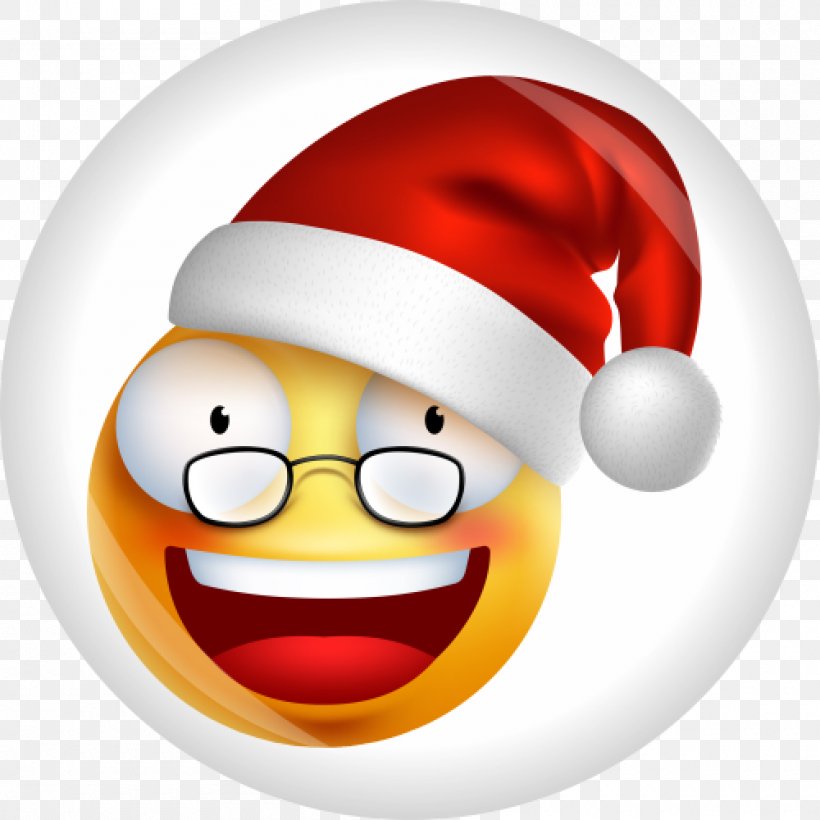 Smiley Santa Claus Emoticon Emoji Christmas, PNG, 1000x1000px, Smiley, Christmas, Christmas Elf, Christmas Ornament, Emoji Download Free