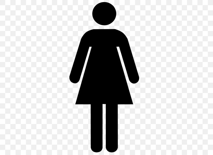 Public Toilet Bathroom Woman Gender Symbol, PNG, 424x600px, Public Toilet, Bathroom, Black, Black And White, Dress Download Free