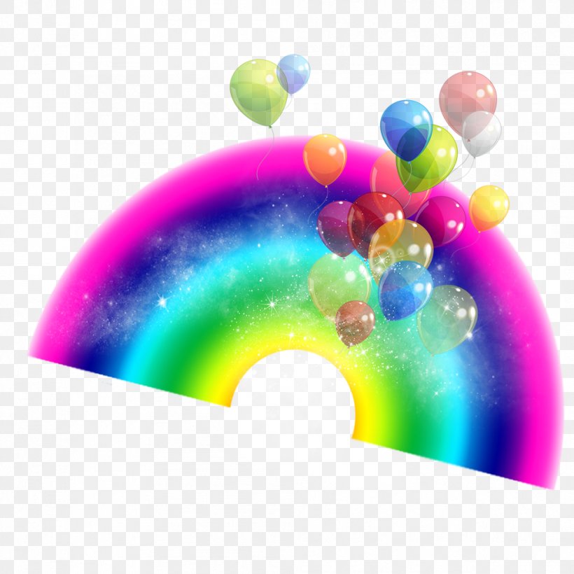 Rainbow Sky Balloon, PNG, 992x992px, Rainbow, Balloon, Cartoon, Cloud, Cloud Iridescence Download Free