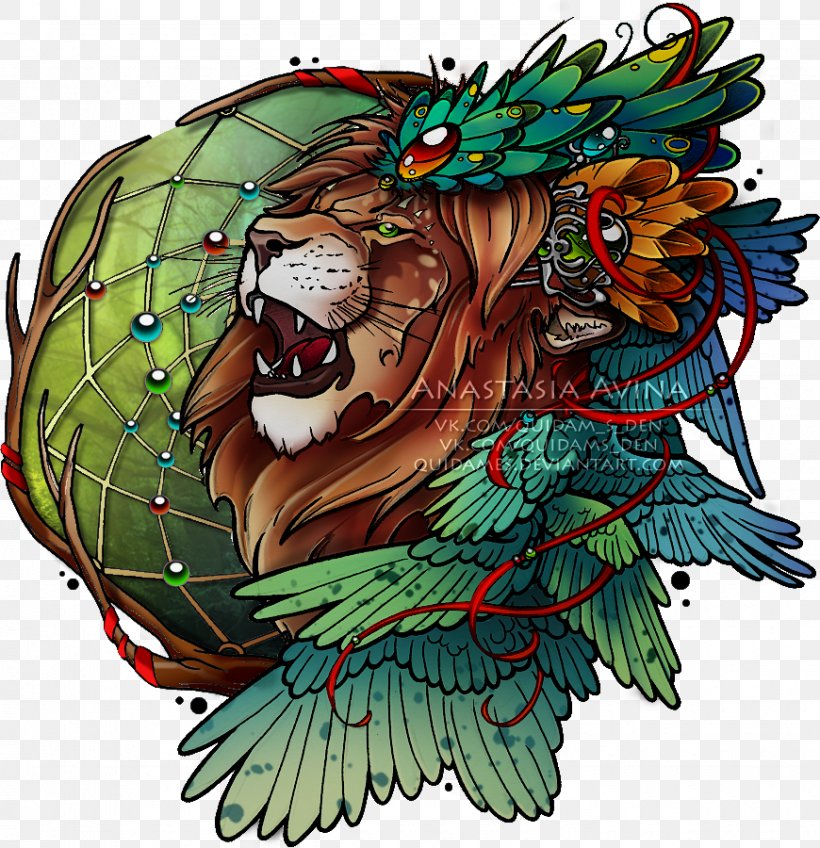 Tattoo Feather Dreamcatcher Sketch Lion, PNG, 870x900px, Tattoo, Art, Beak, Bird, Bohochic Download Free