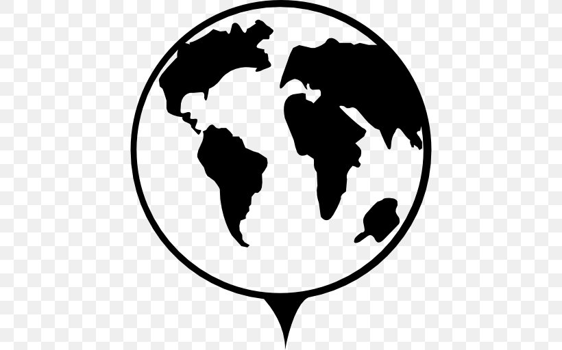 World Map Globe Map Projection, PNG, 512x512px, World, Black, Black And White, Geographer, Globe Download Free
