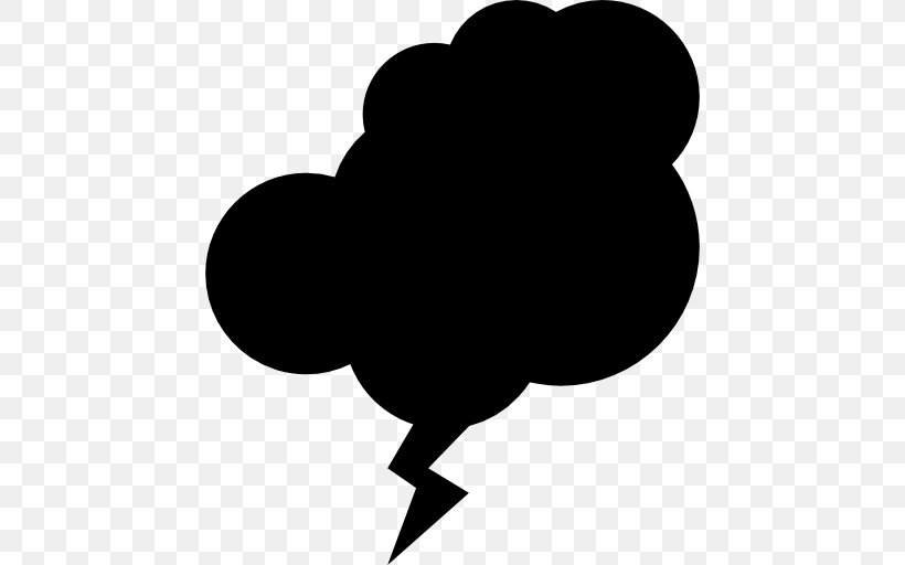 Cloud Storm Lightning Clip Art, PNG, 512x512px, Cloud, Black, Black And White, Flowering Plant, Heart Download Free