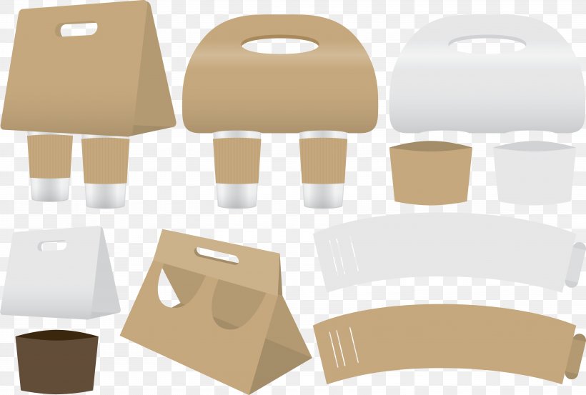 Coffee Cup Sleeve Take-out Paper, PNG, 5677x3835px, Coffee, Beige, Box, Brand, Cardboard Download Free