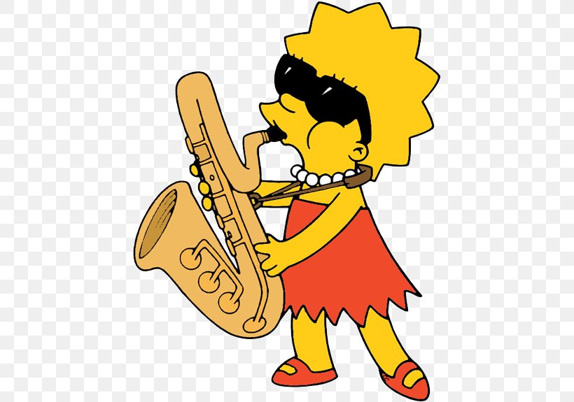 Lisa Simpson Homer Simpson Marge Simpson Saxophone Lisa's Sax, PNG, 441x575px, Lisa Simpson, Cartoon, Clarinet, Fictional Character, Homer Simpson Download Free