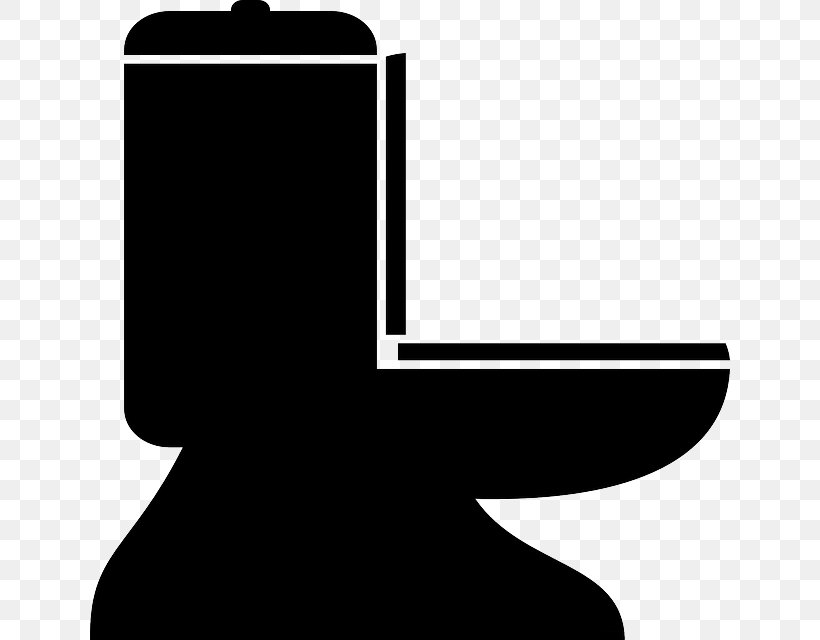 Public Toilet Bathtub Bathroom Clip Art, PNG, 640x640px, Toilet, Bathroom, Bathtub, Black, Black And White Download Free