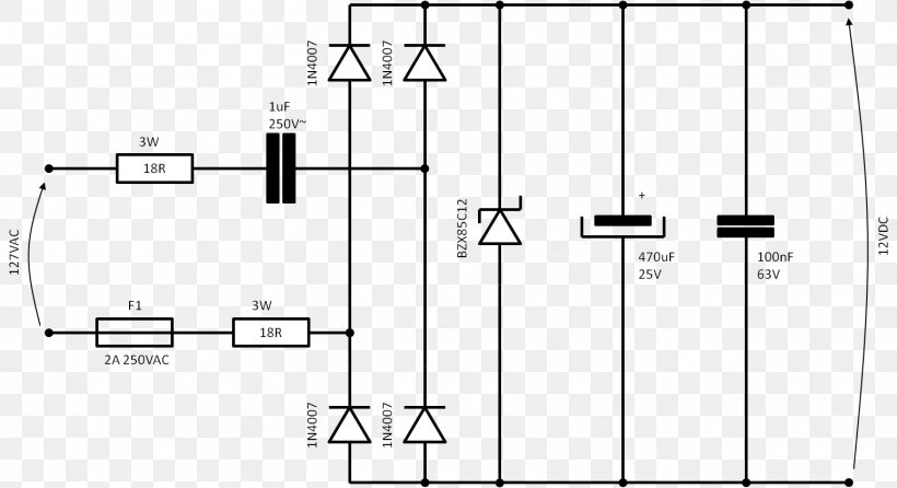 Zener Diode Electrical Network Capacitor Printed Circuit Board, PNG, 1550x844px, Zener Diode, Area, Black And White, Capacitor, Datasheet Download Free