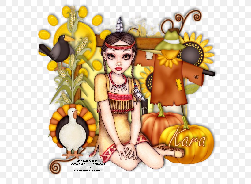 Animated Cartoon Thanksgiving Day Legendary Creature, PNG, 600x600px, Cartoon, Animated Cartoon, Art, Flower, Food Download Free