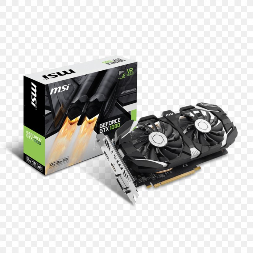 Graphics Cards & Video Adapters NVIDIA GeForce GTX 1060 英伟达精视GTX GDDR5 SDRAM, PNG, 1024x1024px, Graphics Cards Video Adapters, Cable, Computer, Computer Component, Computer Cooling Download Free