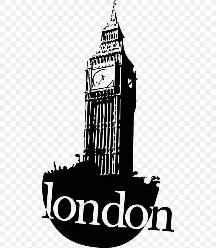 Big Ben Palace Of Westminster Bell Tower Clip Art, PNG, 500x943px, Big Ben, Bell Tower, Black And White, Brand, Building Download Free