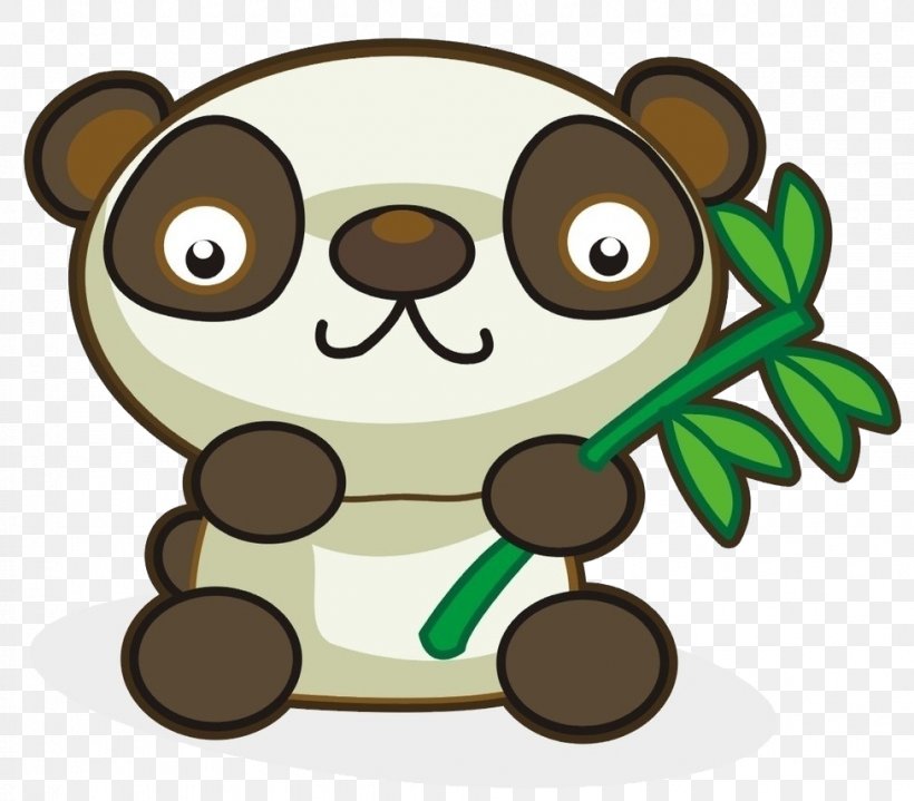 Giant Panda Bamboo Cuteness Cartoon, PNG, 976x856px, Watercolor, Cartoon, Flower, Frame, Heart Download Free