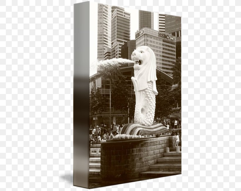 Singapore Merlion Statue, PNG, 427x650px, Singapore, Black And White, Merlion, Monument, Sculpture Download Free
