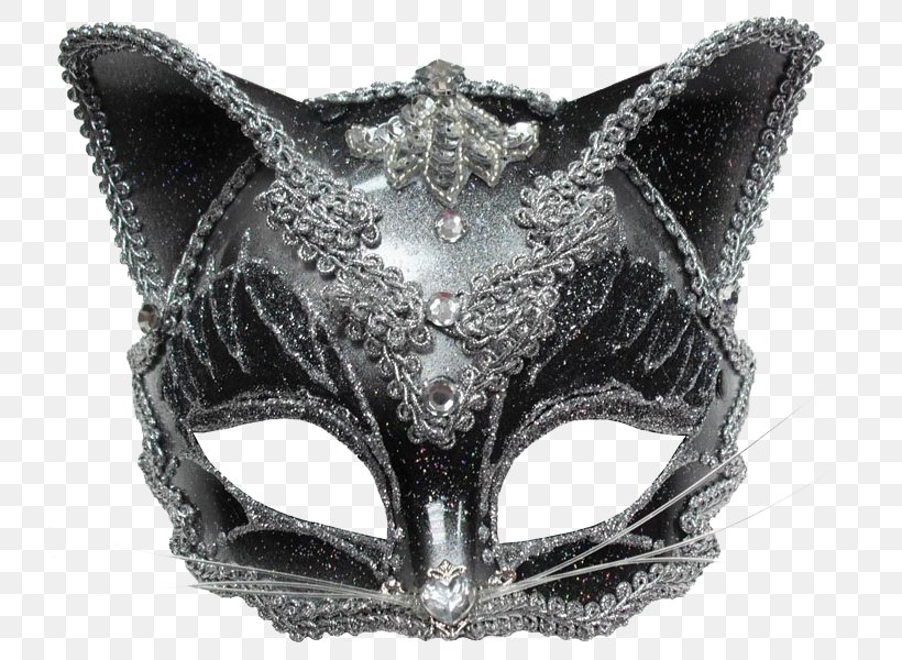 Cat Masquerade Ball Mask Blindfold, PNG, 800x600px, Cat, Ball, Black And White, Blindfold, Clothing Download Free