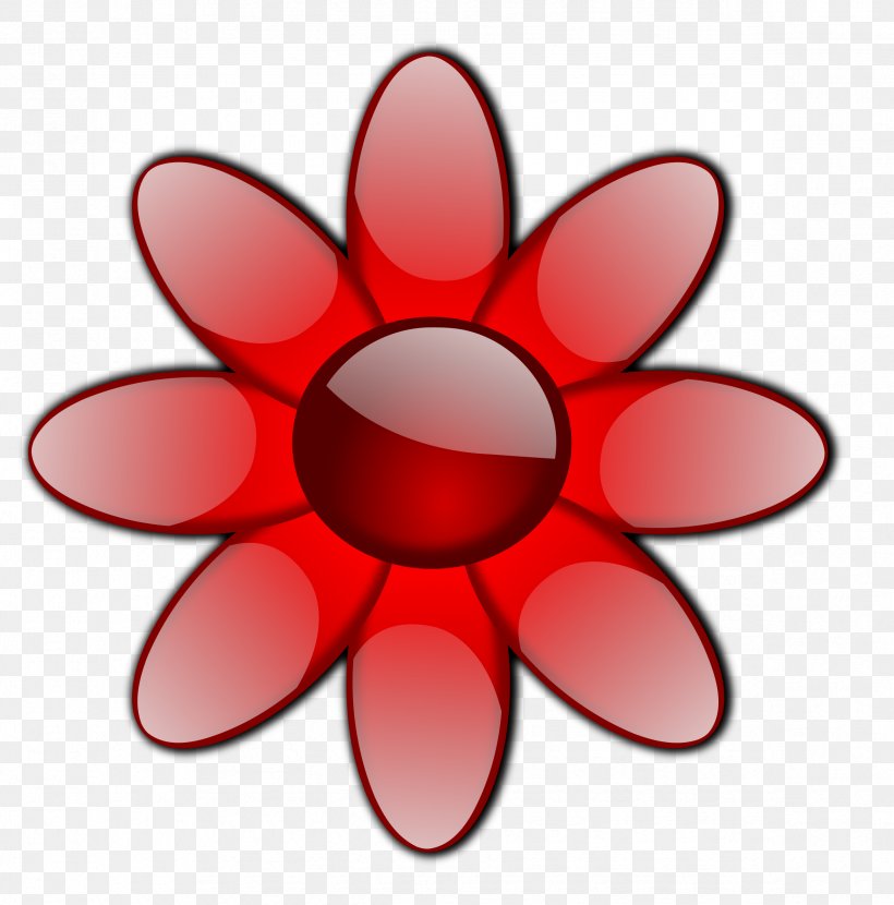 Flower Red Clip Art, PNG, 2369x2400px, Flower, Color, Petal, Public Domain, Red Download Free