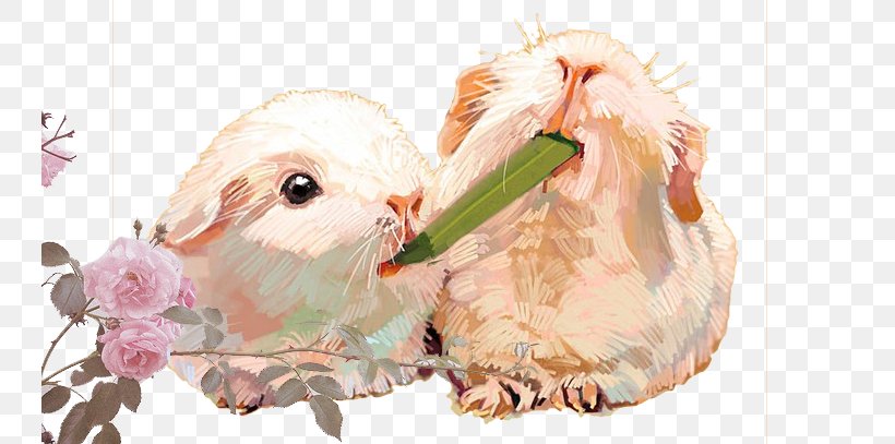 Painting, PNG, 743x407px, Painting, Beak, Drawing, Fauna, Rabbit Download Free