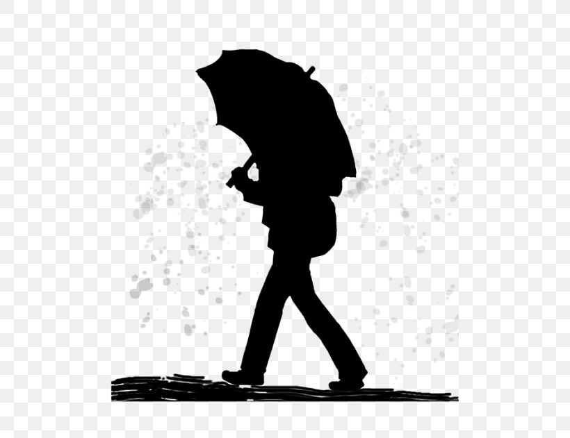 Silhouette Standing Umbrella Black-and-white Animation, PNG, 600x631px, Silhouette, Animation, Blackandwhite, Standing, Umbrella Download Free