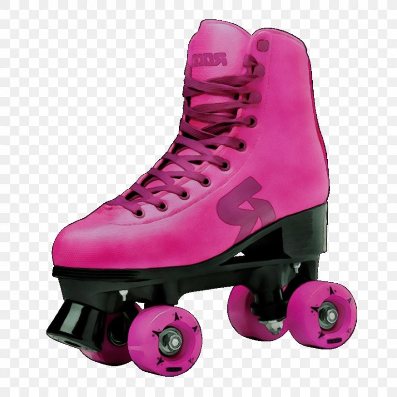Footwear Quad Skates Roller Skates Pink Roller Skating, PNG, 900x900px, Watercolor, Footwear, Freestyle Slalom Skating, Magenta, Paint Download Free