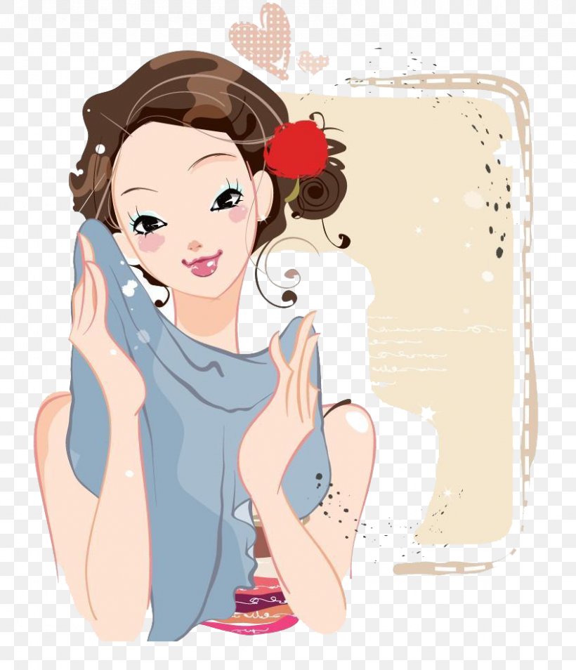 Towel Face Cartoon Illustration, PNG, 845x984px, Watercolor, Cartoon, Flower, Frame, Heart Download Free