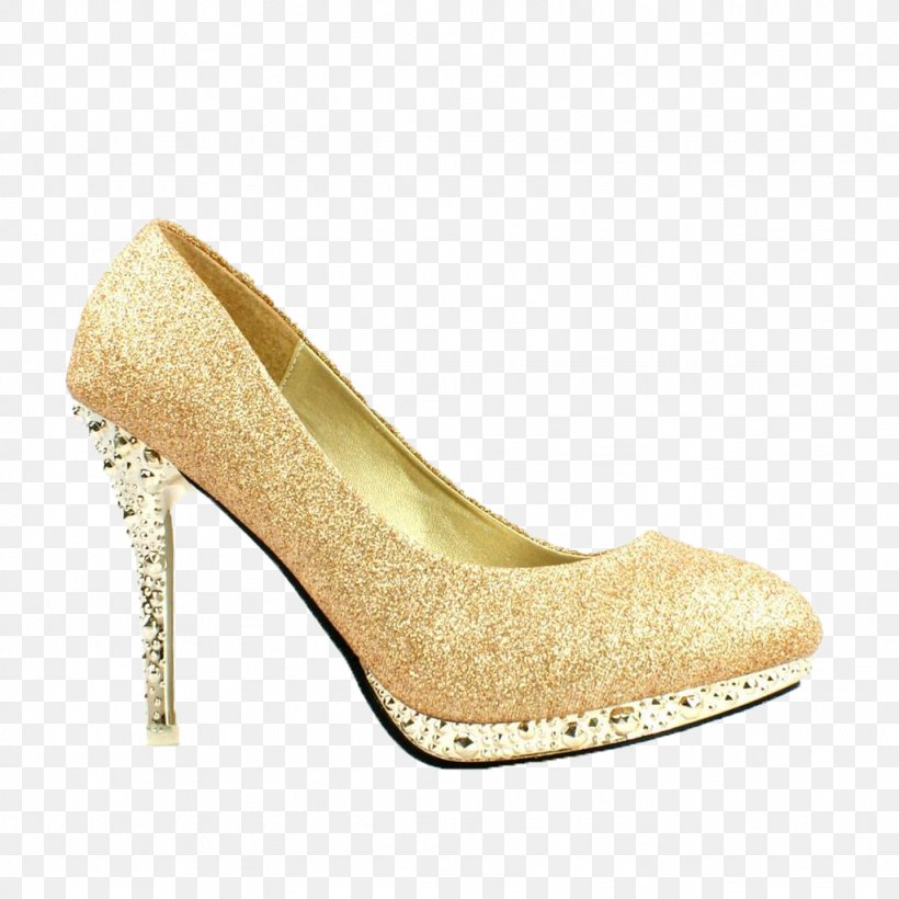High-heeled Footwear Shoe Yellow U30a6u30a7u30c7u30a3u30f3u30b0u30b7u30e5u30fcu30ba Diamond, PNG, 1024x1024px, Highheeled Footwear, Basic Pump, Beige, Bride, Champagne Download Free
